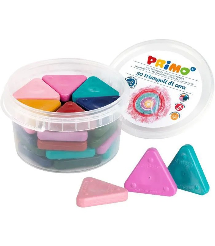 Crayons à la cire triangulaires pastel boîte de 30 R.079TRI30PAST