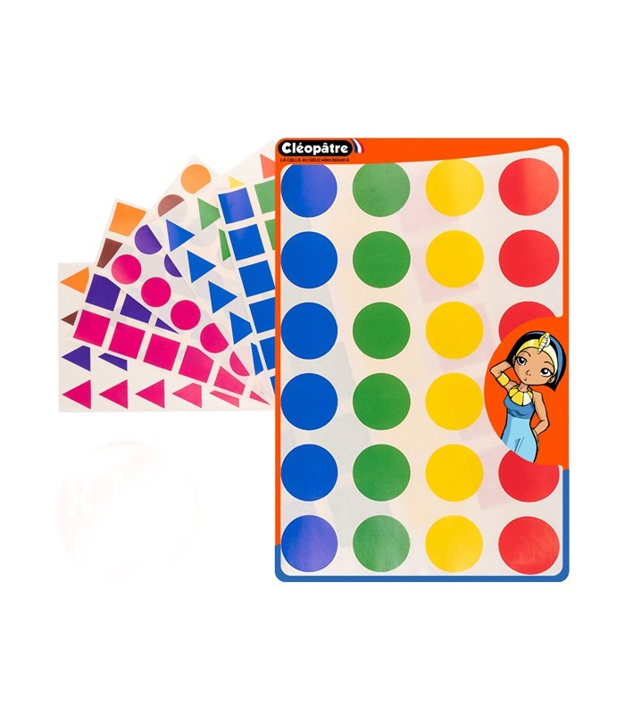 Gommettes géométriques paquet de 6 planches 8 couleurs R.G42