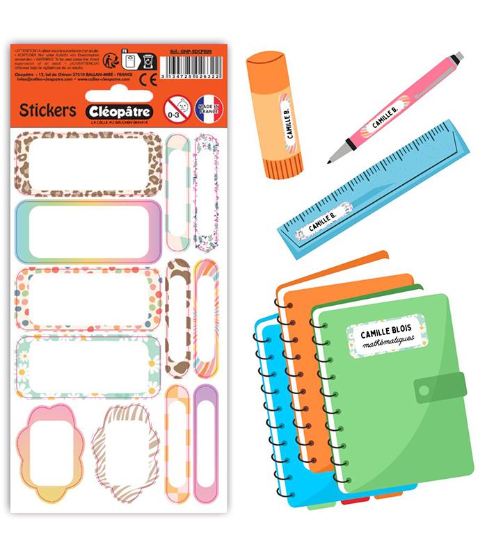Etiquettes scolaire x12 primaire R.GNP-RDCPRIM