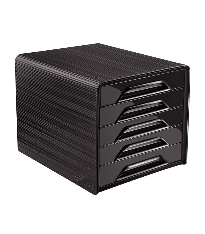 Caisson 5 tiroirs gamme smoove noir  R.7-111