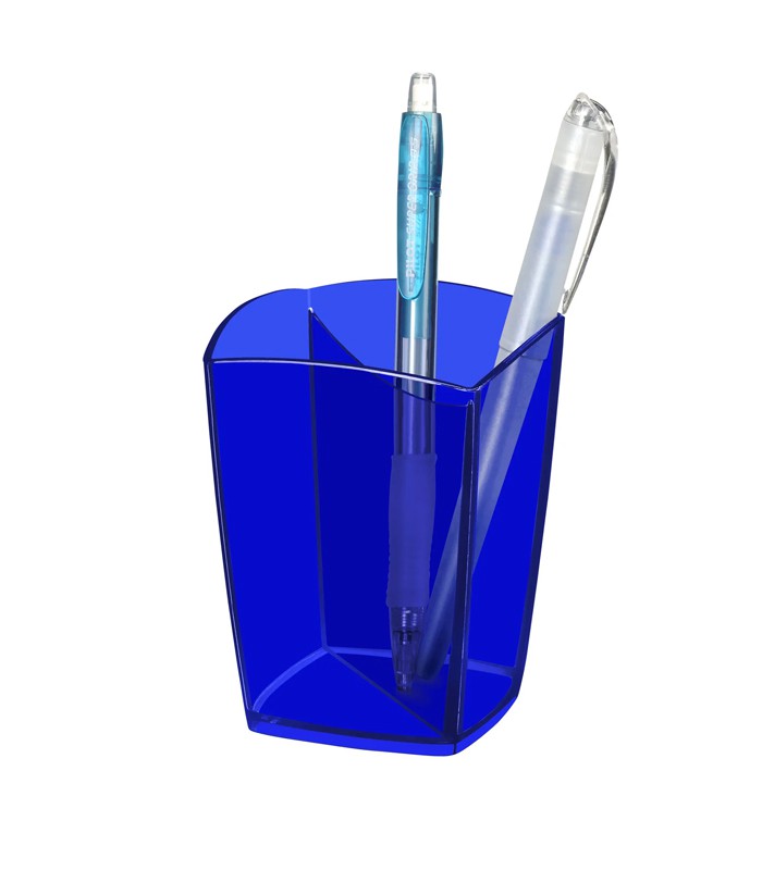 Pot à crayons 2 compartiments gamme Happy bleu électrique R.530H