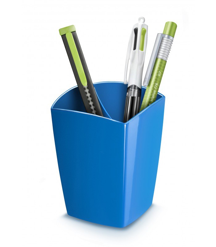 Pot à crayons 2 compartiments bleu océan gamme gloss R.530M G   