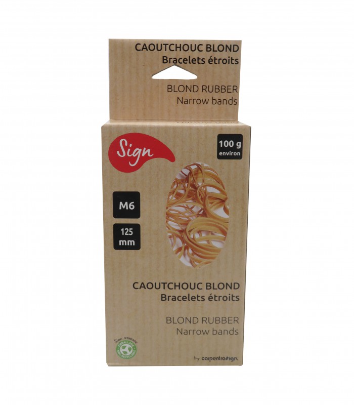 Elastique blond 125mm boîte de 100gr R.SG02283/M6
