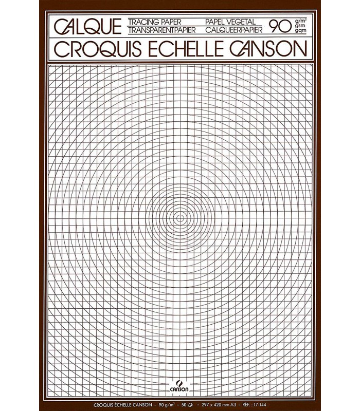 Calque croquis 29.7x42cm 70g bloc de 50 feuilles R.17129   s