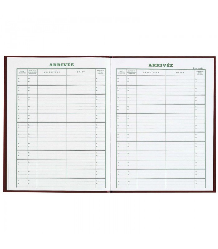 Registre courrier arrivée 30x19.5cm 160 pages  R.41145D