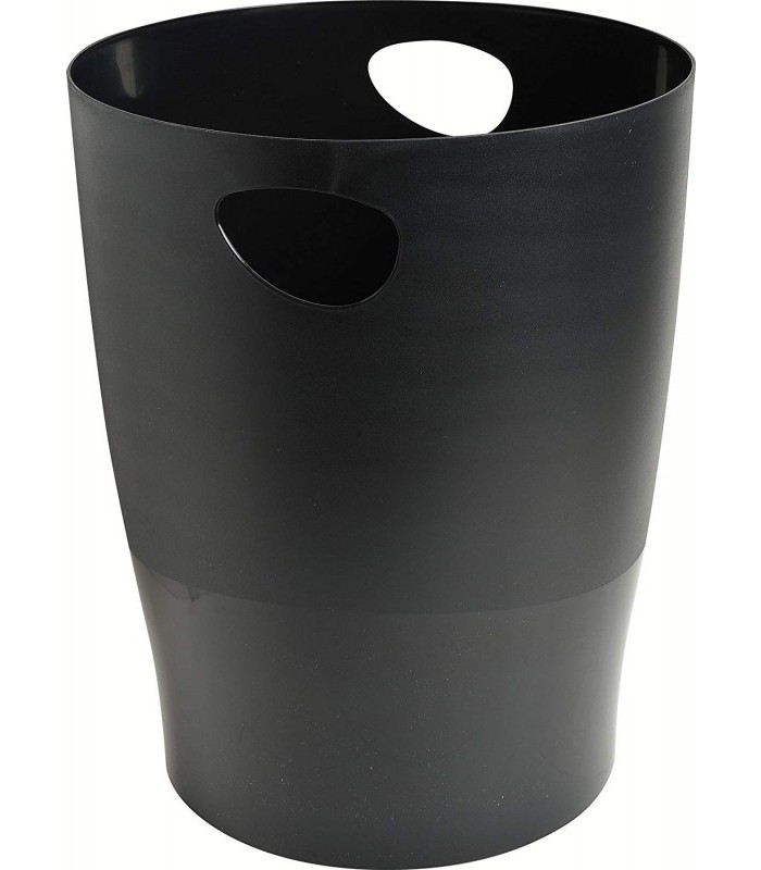 Corbeille papier pleine noire Ecobin gamme deco R.453014D