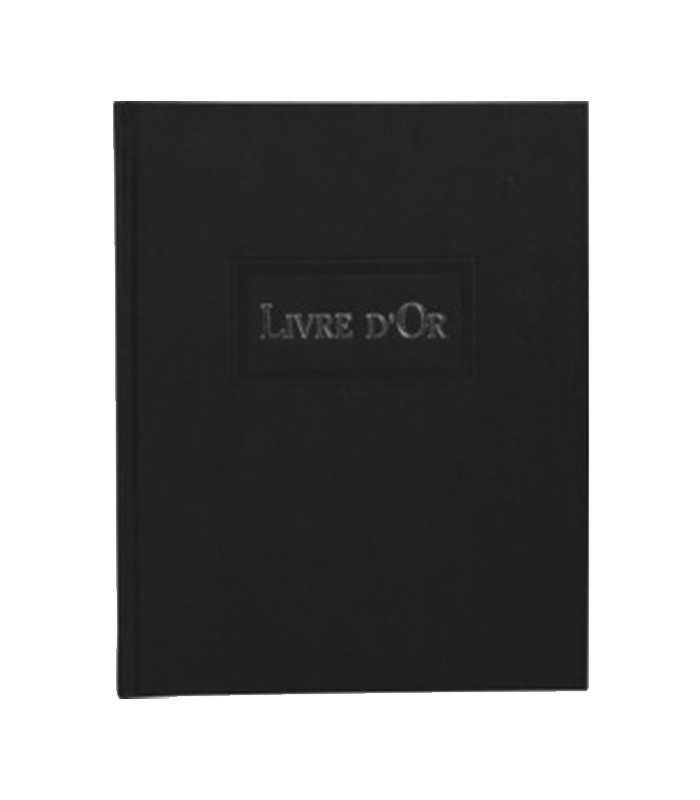 Livre d'or 27x22cm 100 pages neo deco noir R.47985E