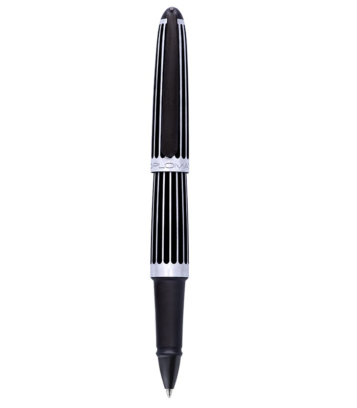 Stylo roller DIPLOMAT Aero rayé noir R.D40318030