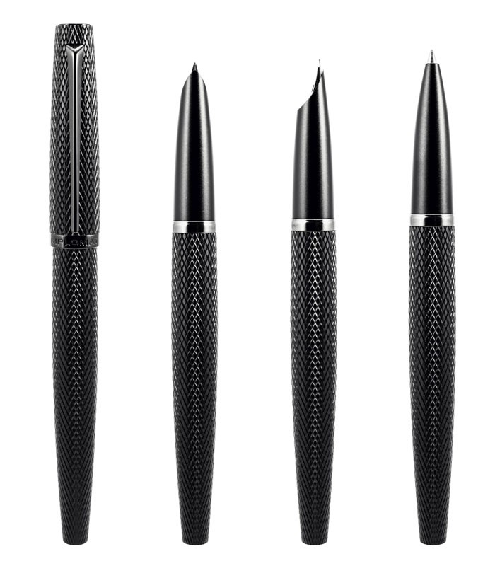 Stylo roller DIPLOMAT Viper noir guilloche R.D41301030