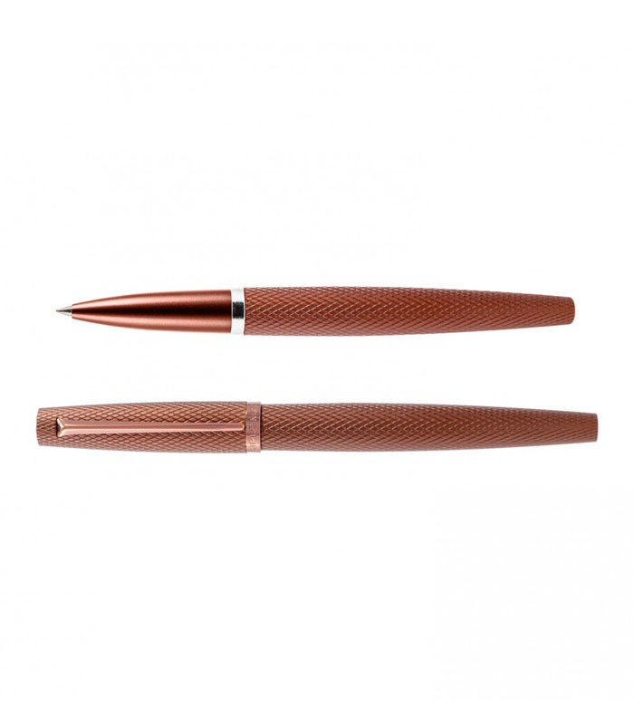 Stylo roller DIPLOMAT Viper marron guilloche R.D41303030