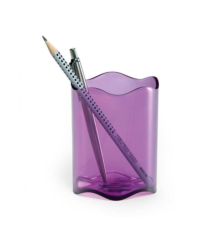 Pot à crayons trend transparent violet R.1701235992