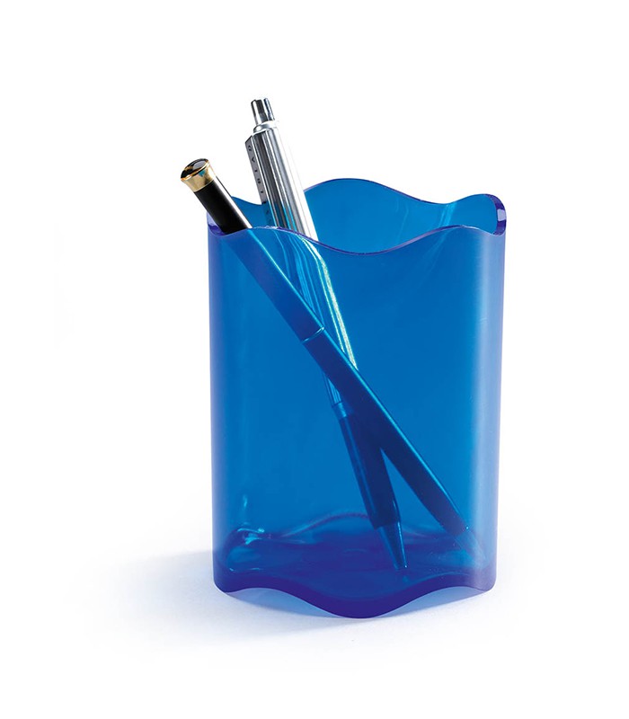 Pot à crayons trend transparent bleu R.1701235540