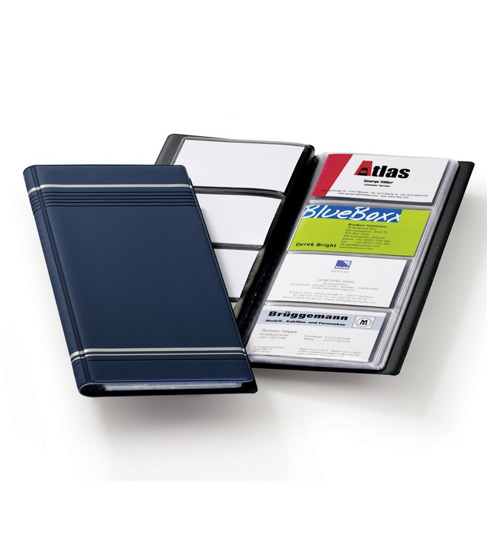 Porte-cartes de visite Visifix album 96 cartes bleu foncé R.858107