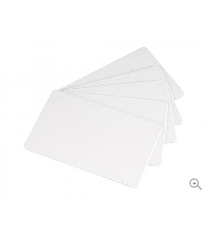 Cartes PVC blanches épaisseur 0.50mm (paquet de 100)