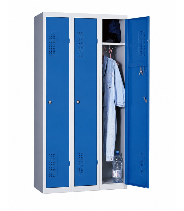 Vestiaire industrie salissante L40xP50xH180 élément départ bleu 