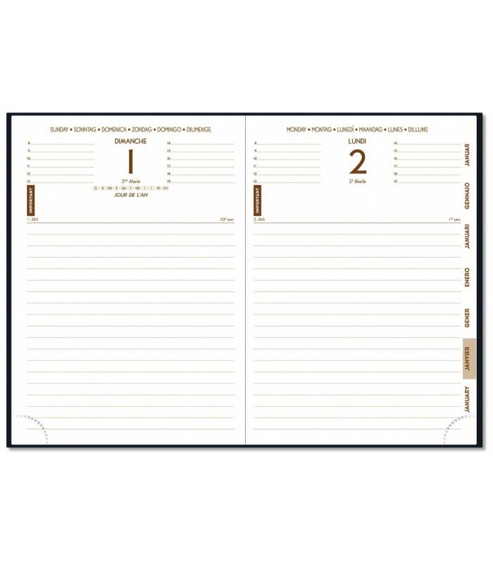 Agenda  17x12cm 1 jour par page +répertoire R.17412E