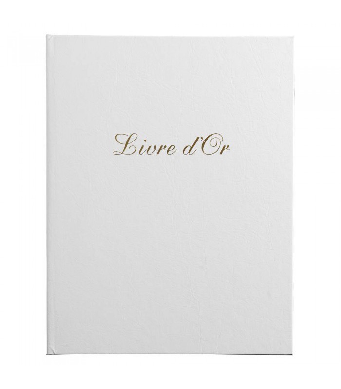 Livre d'or 26x22cm blanc 100 pages balacron pour mariage R.4982