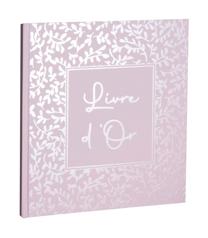 Livre d'or 21x19cm  140 pages rose candy R.47364E
