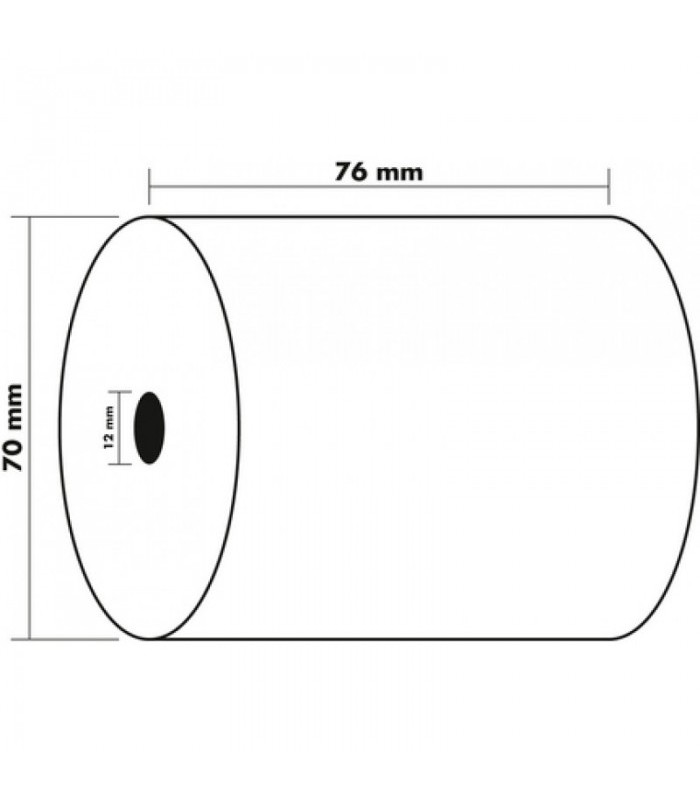 Bobine 76x70x12mm machine à calculer 44m offset R.7670120V