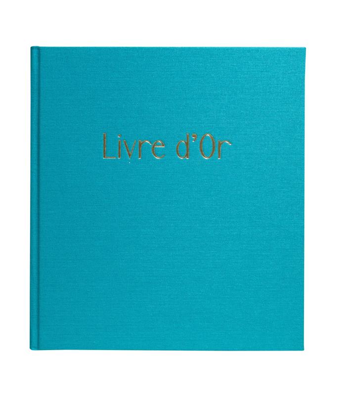 Livre d'or 21x19cm  140 pages gamme Pop'N Co bleu clair R.47788E