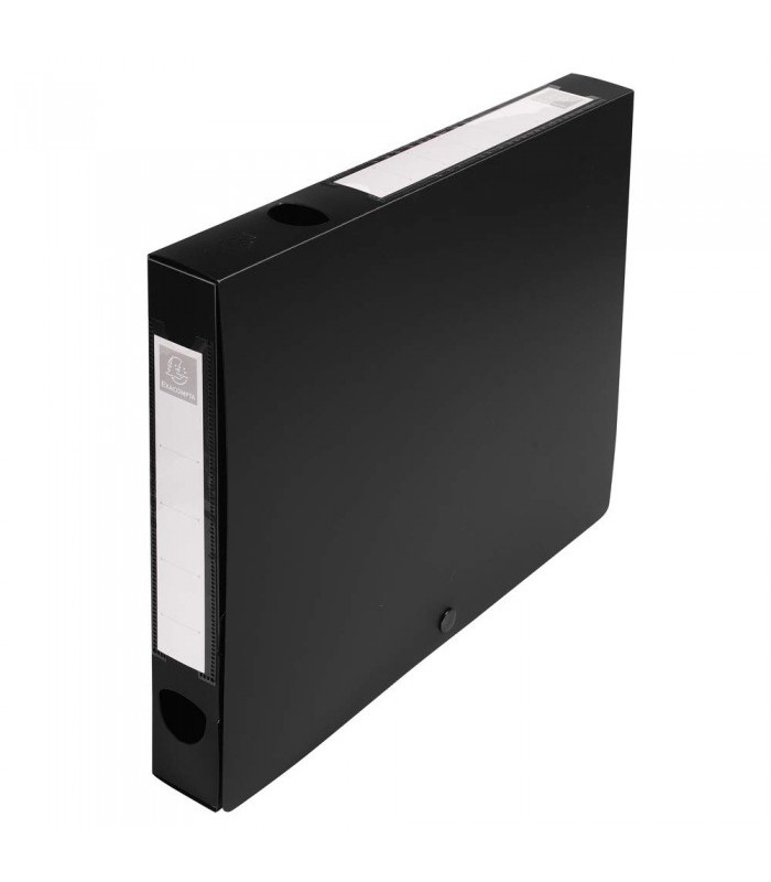Boîte classement dos 40mm noir bouton à pression polypro R.54631E
