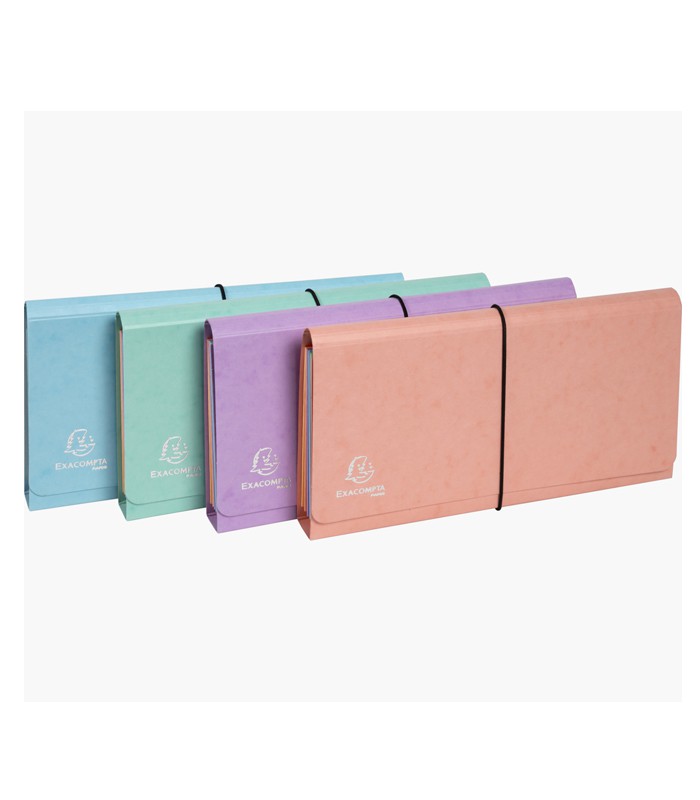 Trieur poche 26x13cm 6 compartiments aquarel assortis R.58660E  XXX