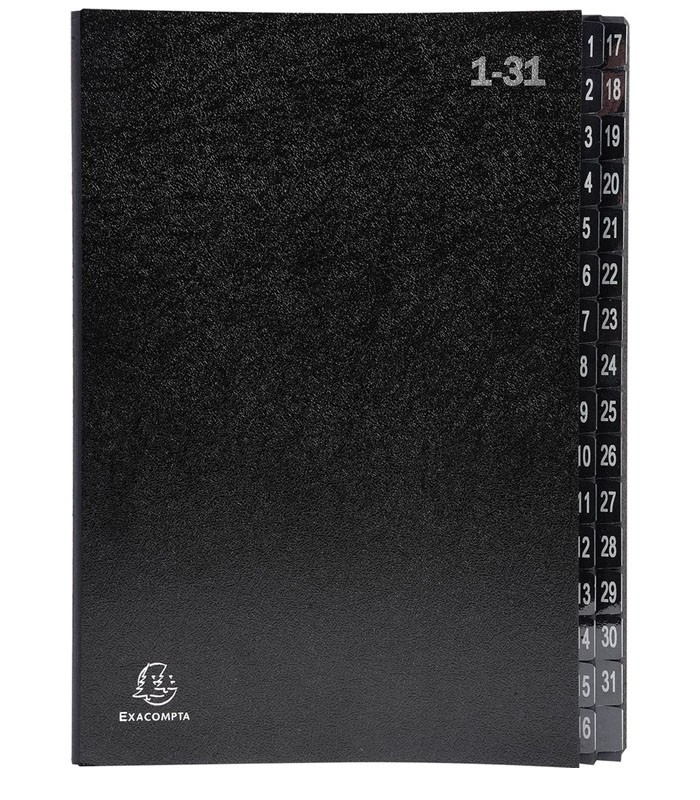 Trieur 31 compartiments numérique noir à cavalier R.57032E