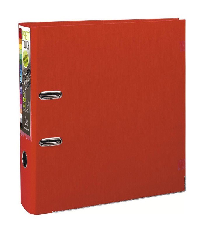 Classeur 2 anneaux dos 80mm rouge PP prem'touch R.53345E