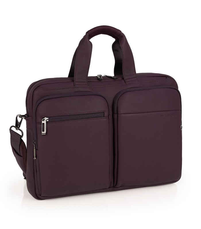 Serviette femme 40x32x7cm 15.6" Pause violine 2 poches R.412710026