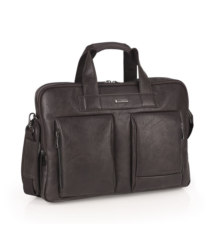 Serviette homme 42x31x9cm 15.6" Command marron R.413820