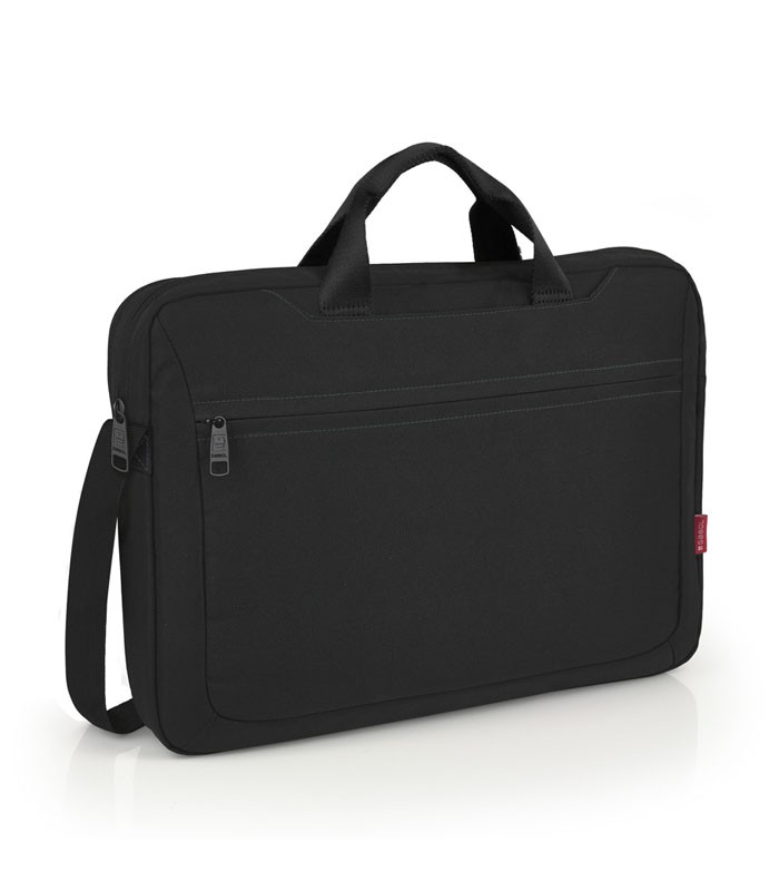 Serviette homme 42x31x7cm 15.6" Division  noir 2 compart R.413020
