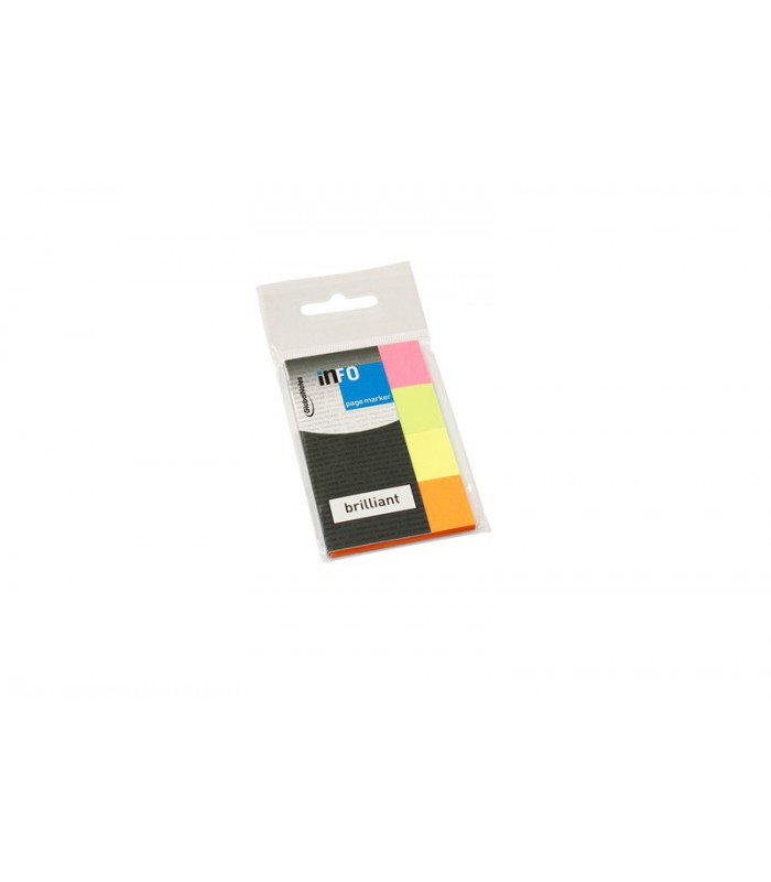 Note repositionnable pagemaker 20x50mm - 160f. brillant 4 coul. blist