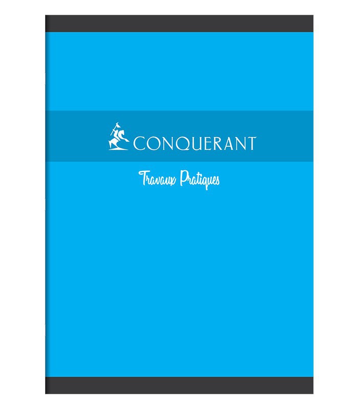 Cahier A4 travaux pratiques 60p.S+60p.U. 70g piqûre conquérant