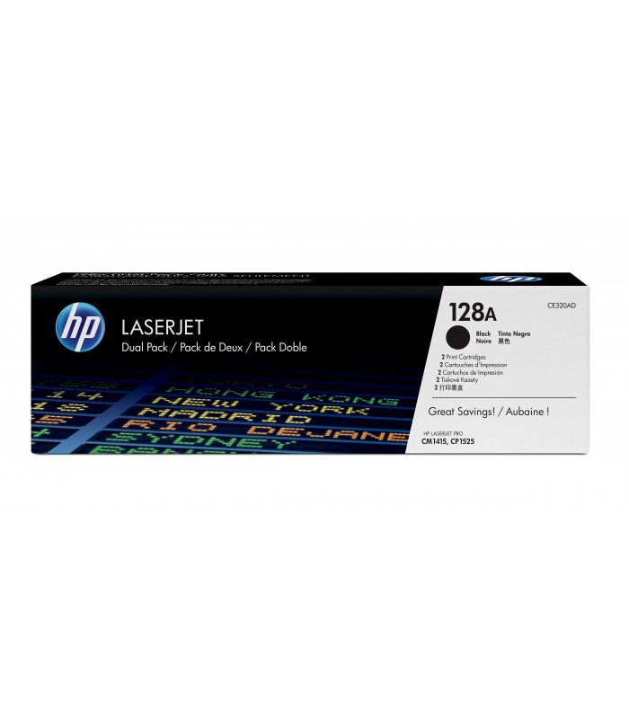 Toner HP 128 Noir(x2)  CE320AD p CP1525-CM1415 (4 000 pages)