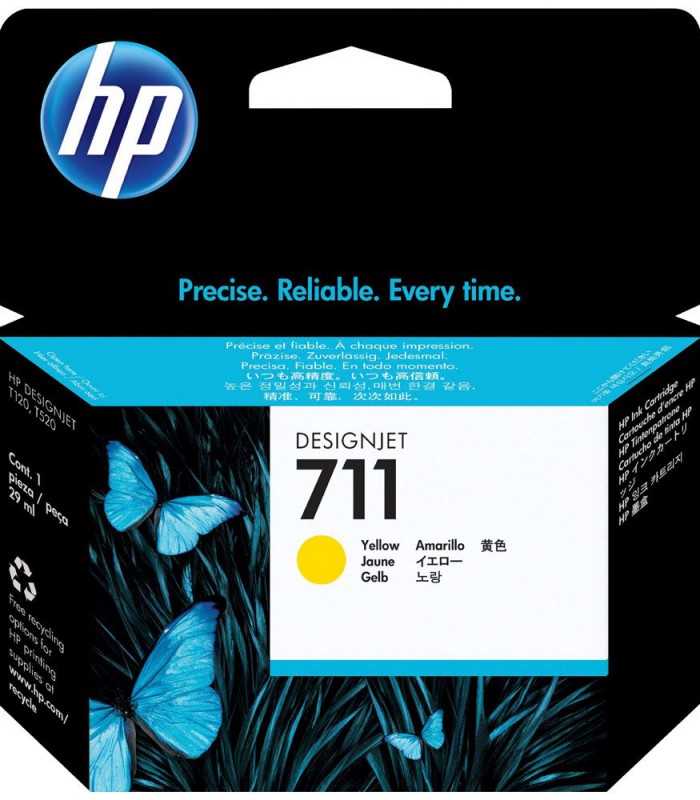 Encre HP 711 Jaune CZ132A p/T120/T520