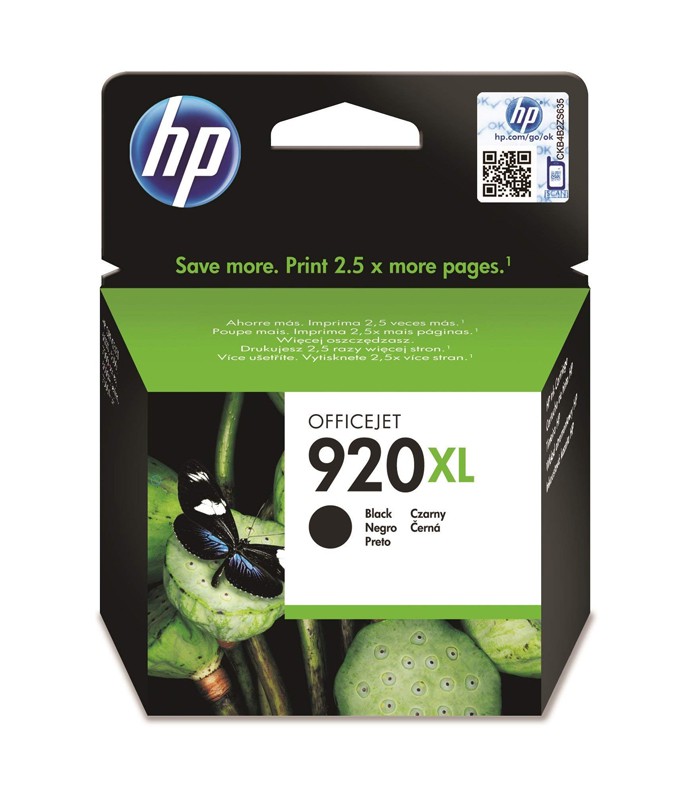 Encre HP 920XL Noir CD975AE pour Série 6500A