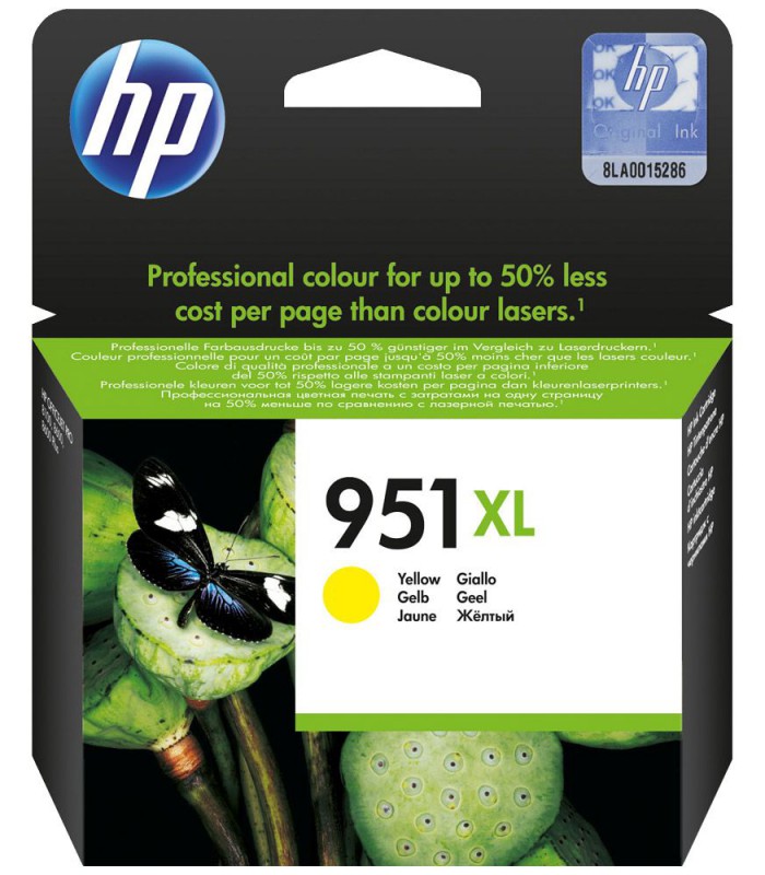 Encre HP 951XL Jaune CN048AE pour Série 8100 (1 500 pages)