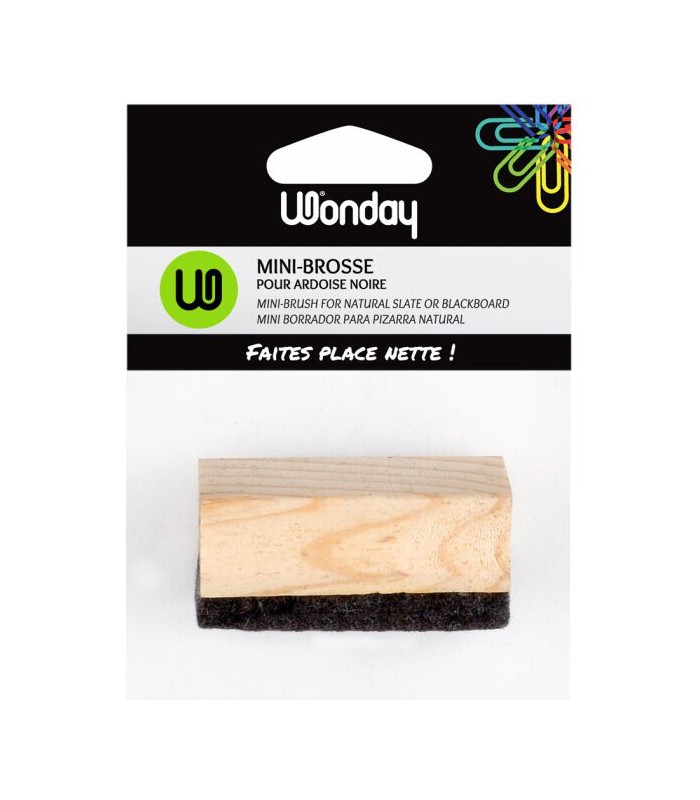 Brosse mini ardoise noire poignée bois R.FAR900442
