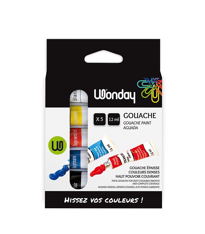 Gouache tube aluminium 12ml boîte de 5 couleurs R.APN400092   XXX