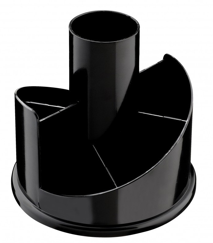 Pot à crayons noir rotatif multi-cases R.809951/FAB280003