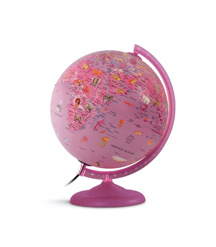Globe 25cm kids lumineux rose R.464912 /FOP550163