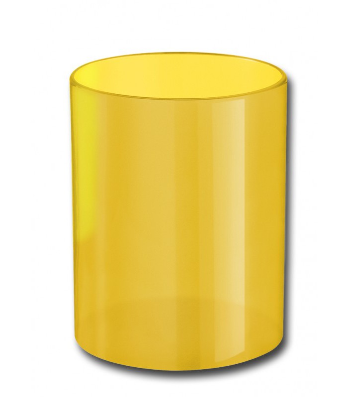 Pot à crayons jaune translucide R.FAB200101