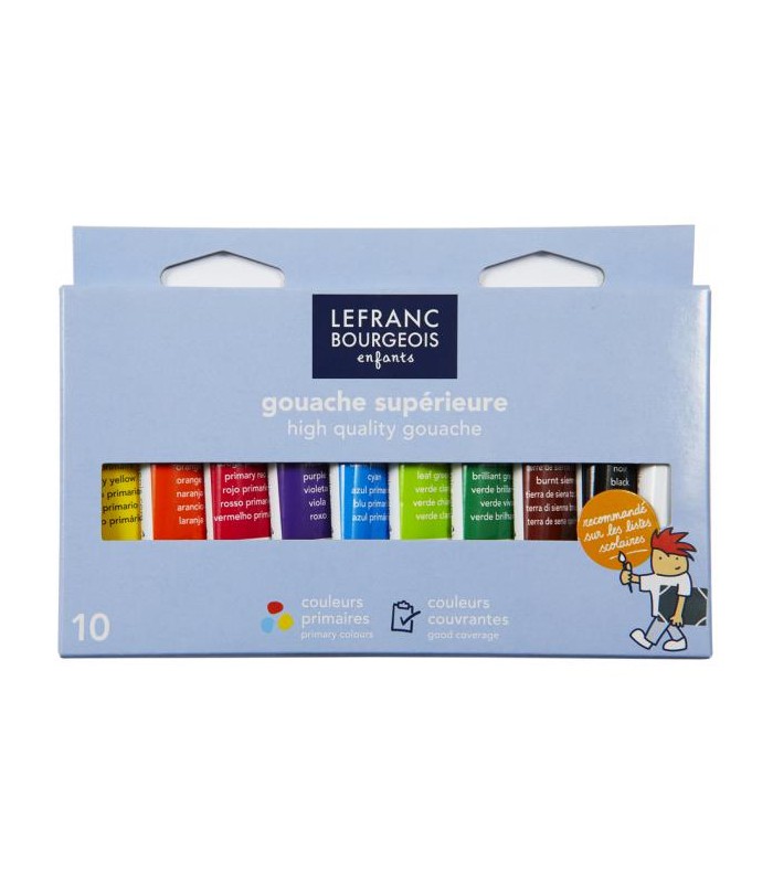 Gouache tube aluminium 10ml boîte de 10 couleurs R.4807562