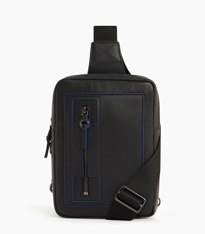 Sling bag 13x19x8cm Émile cuir grainé noir R.TMIL2112N01