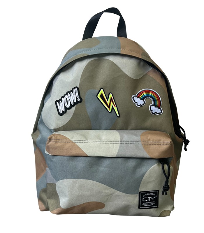 Sac à dos grand modèle city camo patches beige R.CL01117