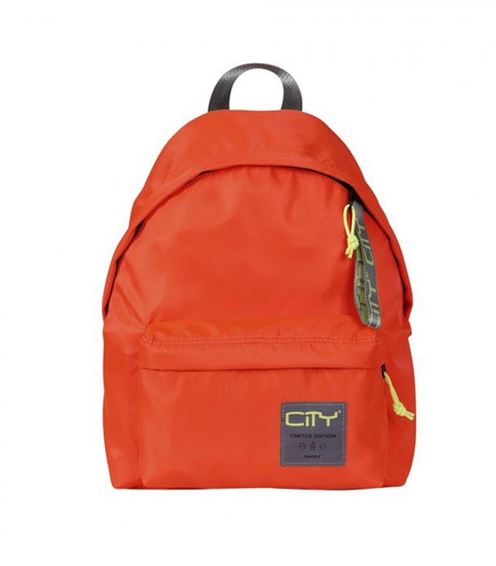 Sac à dos grand modèle city satin orange fluo R.CL22617