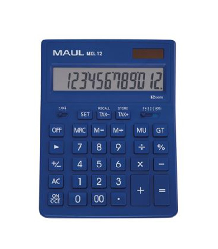 Calculatrice 12 chiffres de bureau MXL 12 bleu clair R.7267034
