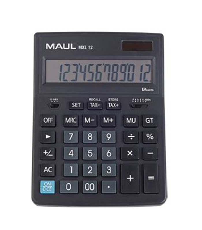 Calculatrice 12 chiffres de bureau MXL 12 noir R.7267090