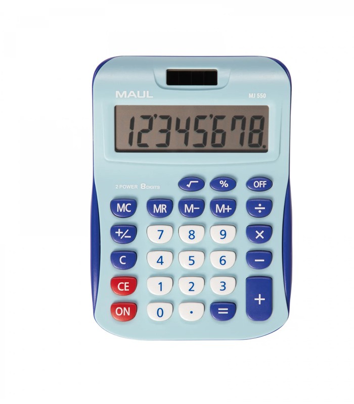 Calculatrice 8 chiffres scolaire junior MJ 550 bleu clair R.7263434