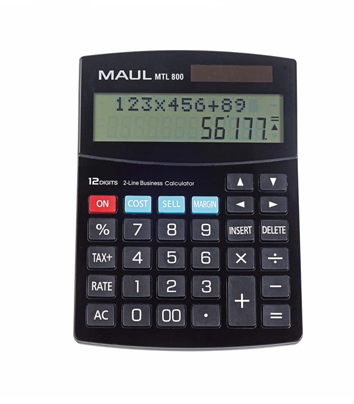 Calculatrice 12 chiffres de bureau busines pro MTL800 noire R.7269290